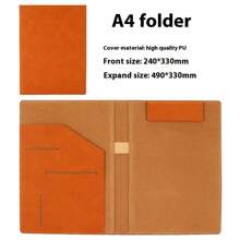 A4 Folder For Office Receipts, Storage Of Business Leather Official Documents, Manager's Folder, Contract Signing Book,Back To School,School Supplies