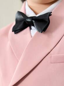 3 Peças Conjunto de Colete + Shorts + Gravata Borboleta para Meninos, Traje Formal Adequado para Apresentação Escolar, Pajem de Casamento, Ocasiões de Feriado, Verão