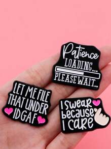 1 Quote Brooch. Don't Park Too Close Brooch. Badge. Clothing Backpack Accessories. Pin Alloy Badge. Backpack Delivery, Clothing Accessories. DIY Decoration