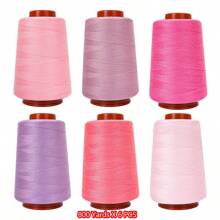 6 Pcs Sewing Thread, All Purpose Sewing Thread, 6 Spools Assorted Colors Each 800 Yards Of Polyester Threads For Sewing Machine, Hand Stitching, Quilting, Serger - 6 Color Combinations - View 4