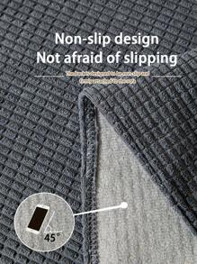 1pc Waterproof Corduroy Jacquard 4-Season Sofa Cushion Cover, Simplistic Modern Style Pet-Friendly Anti-Scratch Anti-Slip Sofa Slipcover, Suitable For 1/2/3/4-Seat Sofa In Living Room (Armrest Sold Separately)