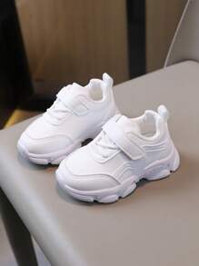 Zapatos blancos cómodos para niños, zapatillas deportivas para niños pequeños y bebés para exteriores, zapatos casuales para estudiantes y niñas para correr - Blanco - Ver 2