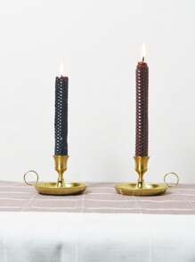 1 件北欧轻奢铜烛台，婚礼派对餐桌装饰烛台，生日派对情侣约会求婚烛光晚餐烛台道具，酒吧派对长杆蜡烛底座，万圣节圣诞装饰