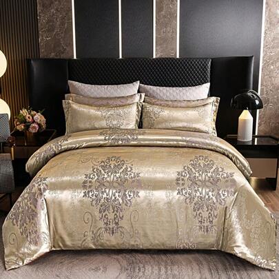 1pc Brocade Duvet Cover, Palace Style Luxury, Suitable For Single & Double Bed, Use Year-Round, Does Not Include Pillowcase