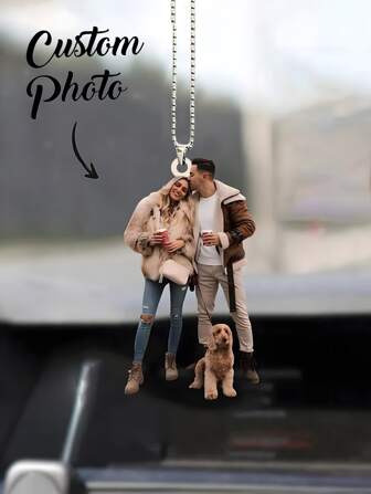 Personalized Family Photo Car Ornament, Custom Photo Hanging Car, Personalized Wedding Photo Car Ornament, Valentine's Day Gift, Gift For Husband, Custom Car Charm, Car Decoration, Custom Pet Car Decorations Gifts Birthday Graduation, Multi-Functional, Ornamental, Reusable, Exquisite, Stylish, High-Quality, Colorful, Modern, Custom, Personalized, Unique, Home Refresh, Customized Wall Hangings, Home Refresh,Personal Items