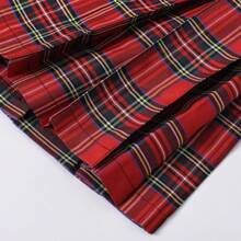 欧美热销男士春季苏格兰节日格子褶裙，红色格子，传统节日必备，适合万圣节、服装、派对 - 紅色 - 查看 10