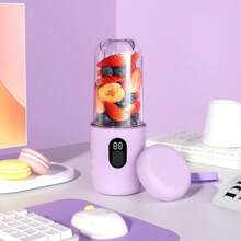 1 Peça Processador e Liquidificador de Alimentos para Bebê, Mixer Portátil de Smoothie de Frutas, Máquina de Suco Elétrica Multifuncional com Bateria Recarregável, Copo com Tampa