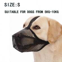 Muselière pour chien, muselières à maille souple pour petits, moyens et grands chiens, muselière de protection contre l'appât empoisonné avec sangles réglables, prévient la morsure, le mâchage et la léchouille