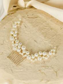 Vintage Faux Pearl Hairpins Fashion Bridal Accessories, Handmade Updo Hair Clips For Wedding Party, Women Valentine's Day Accessories - White - View 7