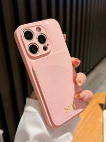 Funda de teléfono de lujo personalizada con tarjetero compatible con 16e 16 15 14 13 12 11 Pro Max Plus X XS XR Cubierta con iniciales personalizadas 3D grabadas con tecnología de estampado en caliente. Funda trasera clásica, un regalo perfecto para cumpleaños, graduación, bodas, Navidad, Halloween, baile de invierno, Día de la Madre, Día del Padre.