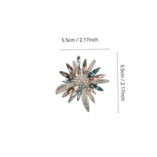 High-End Crystal Mixed Fashion Brooch, Clothing Accessory - Silver - View 4