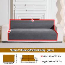 1pc Waterproof Corduroy Jacquard 4-Season Sofa Cushion Cover, Simplistic Modern Style Pet-Friendly Anti-Scratch Anti-Slip Sofa Slipcover, Suitable For 1/2/3/4-Seat Sofa In Living Room (Armrest Sold Separately)