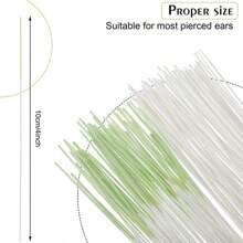 60 Stücke Ohrreinigungsfaden zum Ohrdurchstechen, zum Entfernen von Schmutz, Geruchsbeseitigung und Verstopfungsschutz, Schule, Schulanfang, Reise, Reiseaccessoires, Haushaltsgegenstände, Ohrreiniger - Grün - Übersicht 2