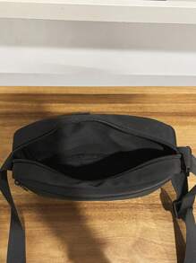 Couples Shoulder Bag, Multi-Pocket Shoulder Bag, Men's Shoulder Bag, Casual Sling Bag, Nylon, Square Bag College Bag Sling Bag