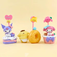 Sanrio 1 Pieza de la Serie de Postres de la Familia Sanrio en Caja Sorpresa - Decoración para la Mano, Regalo de Cumpleaños, Decoración de Escritorio de Oficina, Clip para Tarjetas de Visita y Fotos