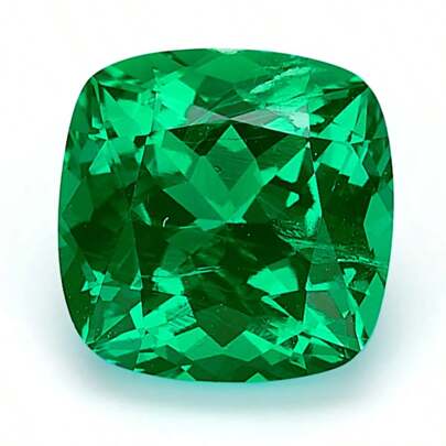 Esmeraldas colombianas de laboratorio, talla cojín, piedras preciosas de color, adecuadas para incrustaciones de joyería como anillos y collares