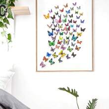 50 Pieces Butterfly Wall Decoration - Plastic Butterfly Wings Foldable Removable Waterproof Reusable Wall Stickers For Family Room Bedroom Nursery Party Wedding Festival Decoration ... Gifts Birthday Graduation Room Decor Home Decor Bathroom Decor Bedroom Decor Room Decoration Stuff Living Room Decor House Decor Home Decor Living Room Wall Art Wall Paper
