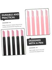 [5pcs/1set] Quartz & Ceramic Nail Polishing & Carving Pen Kit, 45 Degree Cuticle & Skin Remover, Nail Polish, Nail File, Smooth Rock Stone, Natural Nail Gel
