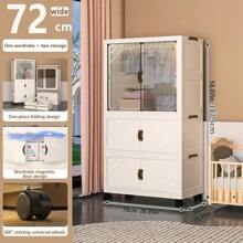 5/4/3/2/1 Layer Simple Wardrobe, Home Bedroom Use, No Installation Required, Children/Baby Clothes Armoire, Foldable Clothes & Quilt Storage Cabinet - Color Mixing - View 27
