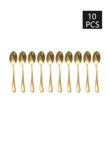 10/20 件不锈钢 4.4 英寸尖头咖啡搅拌棒，迷你尺寸，适用于家庭聚会、甜点、咖啡馆、餐厅、户外野餐、自助餐、礼物 - 金色 - 查看 8
