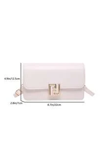 Bolso de hombro retro francés, nueva bolsa cuadrada pequeña de moda casual para mujer, bolsa de hombro y bandolera simple y casual