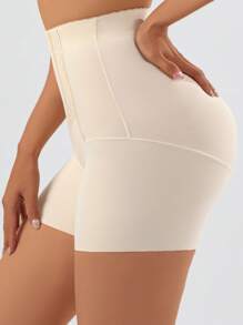 High-Waist Lace Postpartum Control Pants, Waist Trainer Smoothing Tummy Shaping Briefs For Women - Apricot - View 5