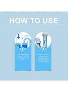 1 Pc Drain Clog Remover, Fast Dissolving Cleaner For Hair And Grease Clogged Drains (100g)