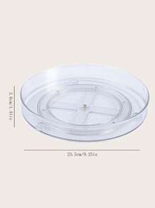 Caja de almacenamiento de cosméticos giratoria transparente de 360°, estante giratorio organizador de cocina - transparente - Ver 3