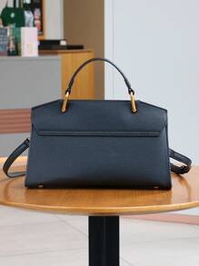 2025新款复古蓝蛇皮高端手提包，时尚奢华女士托特包，轻便大容量单肩斜挎包，鳄鱼纹鸵鸟纹OL百搭挎包 - 黑色 - 查看 11