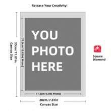 Customized Diamond Painting Set, DIY Personalized Pictures, 5D Diamond Art, Adult Customized Gift, Home Wall Decoration (Round Diamonds, 11.7x11.7 Inches/30x30 Cm), Diamond Painting Art Set - Multicolor - View 16