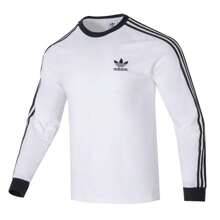 Adidas Originals 3-STRIPES LS T 三葉草男裝 運動服跑步健身訓練服圓領長袖T卹 IA4879 - 經典白 - 查看 2