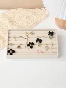 1 件珠宝收纳托盘、戒指展示架、可堆叠珠宝收纳盒、多功能桌面收纳盒、珠宝盒、抽屉收纳，送给朋友、老师、母亲、情人节的礼物