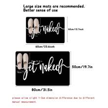 Quick Dry Absorbent Bath Mat Rug,Funny Black Bathroom Decor Non-Slip Thin Rubber Bathroom Rug Fit Under Door Floor Mat For Bathtub, Shower Room, Sink Floor Carpet Outdoor Rug Door Mat Summer Bathroom Accessories Back To School