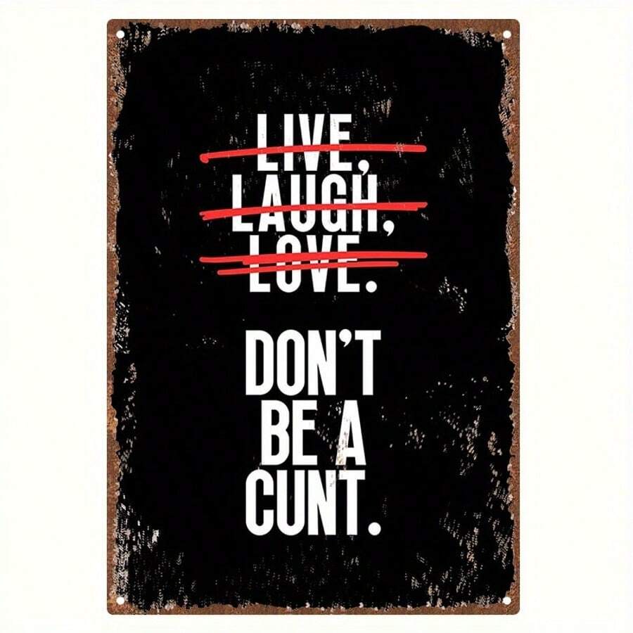 房间装饰 1 件，复古金属锡标牌，励志名言内容“Live Laugh Love”金属铝标牌，铝材质，7.87*11.81 英寸/20*30 厘米，墙壁艺术，室内/室外装饰，方形美学艺术品，适用于家庭、客厅、书房、校园和教室装饰，独特而有创意的礼物 - 适合生日、周年纪念日