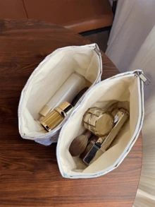 1 pieza/Bolsa de Maquillaje, Embrague, Bolsa de Cosméticos, Bolsa de Tocador, Bolsa para Maquillaje, Tela Jacquard, Diseño de Mariposa, Estilo Dulce, Moda Exquisita, Gran Capacidad, Liviana y Portátil, Para Ir y Venir, Cita, Regalo Ideal, Para Cualquier Ocasión, Accesorio Esencial para Mujeres Encantadoras