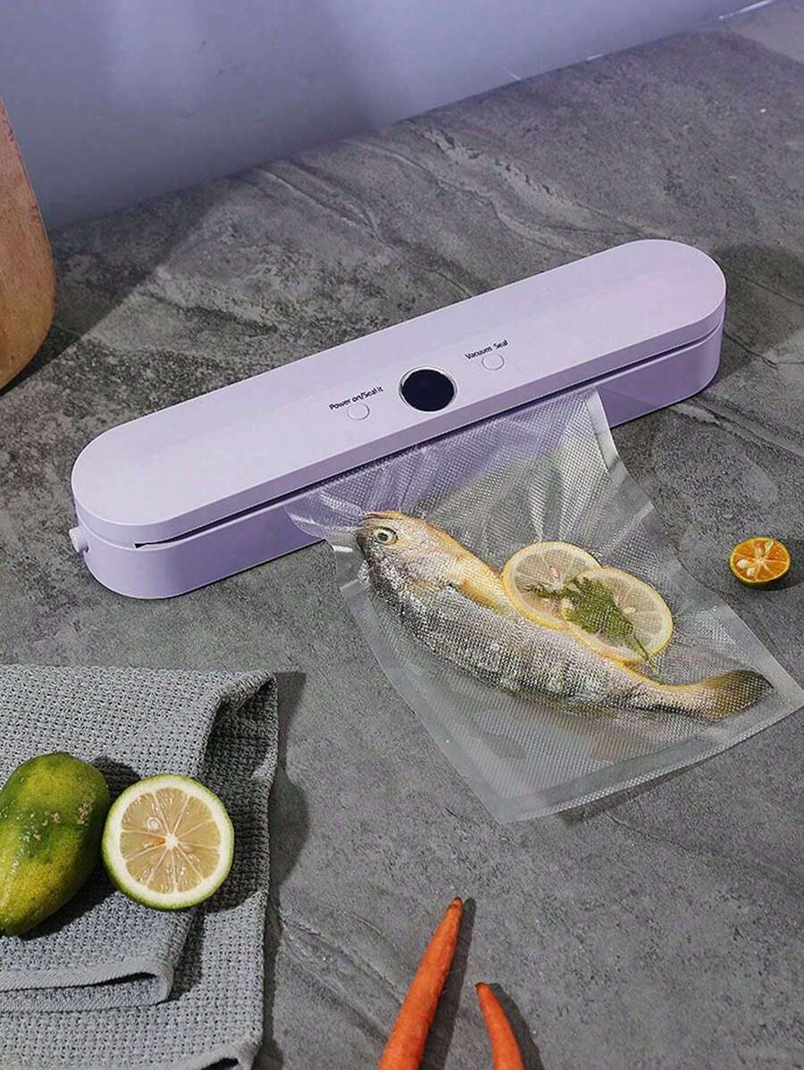 Kitchen Home Vacuum Sealer Food Preservation Plastic Bags Sealer Packaging Machine Automatic Sealing Machine Kitchen - Multicolor - View 1