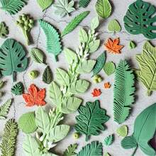 1pc Nature-Inspired Green Leaf, Rose Leaf, Elm Leaf, Turtle Back Leaf Silicone Cake Chocolate Mold, High-Quality Silicone Mold For Fondant, And Durable Kitchen Silicone Mold, Suitable For Various Holiday Cake Decorations - Forest Green Leaf Silicone Mold - View 5