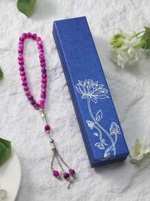 1 pieza 33 cuentas de 6mm Tasbih hecho a mano, moda, cuentas de oración turcas, caja de regalo minimalista azul elegante (múltiples colores)