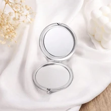 Custom Engraved Compact Mirror - Elegant Stainless Steel, Personalized Pocket Makeup Mirror With Magnification - Perfect Bridesmaid Or Christmas Gift Multi-Functional, Ornamental, Engraved, Letter Exquisite, Stylish, Fashionable, Vintage, Contracted Unique, Customized, Girls Gift, Personalized Gifts For Women Ideal Gifts For Her Children, Family, Friends, Her, Grandparents Birthday Graduation