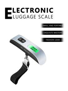1 pieza Báscula electrónica portátil para equipaje que puede caber en una mochila de mano para medir paquetes de viaje o equipaje. Alta precisión de medición, hasta 50 kg, sin incluir la batería