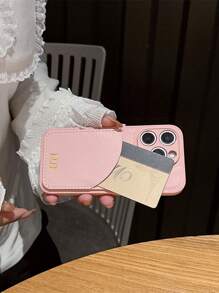 Funda de teléfono de lujo personalizada con tarjetero compatible con 16e 16 15 14 13 12 11 Pro Max Plus X XS XR Cubierta con iniciales personalizadas 3D grabadas con tecnología de estampado en caliente. Funda trasera clásica, un regalo perfecto para cumpleaños, graduación, bodas, Navidad, Halloween, baile de invierno, Día de la Madre, Día del Padre.