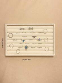 1 件珠宝收纳托盘、戒指展示架、可堆叠珠宝收纳盒、多功能桌面收纳盒、珠宝盒、抽屉收纳，送给朋友、老师、母亲、情人节的礼物