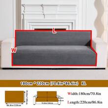 1pc Waterproof Corduroy Jacquard 4-Season Sofa Cushion Cover, Simplistic Modern Style Pet-Friendly Anti-Scratch Anti-Slip Sofa Slipcover, Suitable For 1/2/3/4-Seat Sofa In Living Room (Armrest Sold Separately)