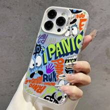 Slogan 1pc Green Graffiti In English Pattern Phone Case, Shockproof Mobile Phone Case, IPhone Personalized Mobile Phone Case, A Variety Of Colors Can Be Chosen