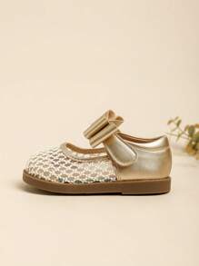 Mädchen Urlaubsstil Schleife Dekor Mesh flache Lässig Schuhe