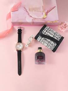 Set de 4 relojes de mujer en estuche de regalo, diseño exclusivo de estilo coreano, ideal para regalar a novias y madres