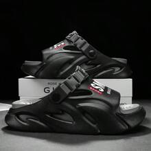 2025 Summer New Style Men's Bionic Outdoor Beach Holiday Comfortable Thick Soft Sole Versatile Couple Casual Slippers Suitable For Driving - Black - View 4