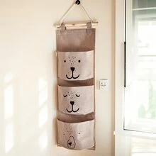 1pc Hanging Storage Bag For Baby Room, Wall-Mounted Toy Organizer Bag For Kids Room, Without Hanging Hook