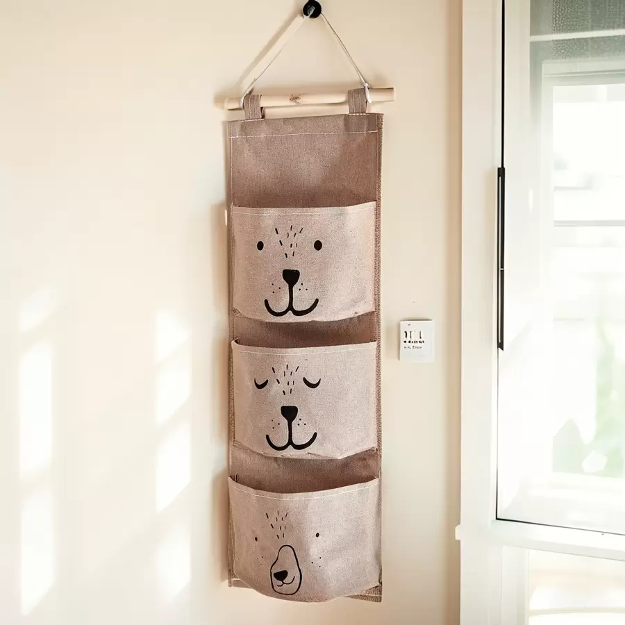 1pc Hanging Storage Bag For Baby Room, Wall-Mounted Toy Organizer Bag For Kids Room, Without Hanging Hook