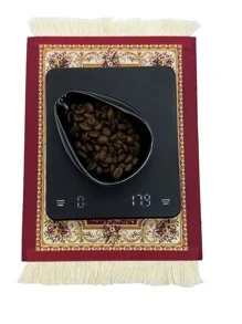 KTshxap 1 件咖啡垫、咖啡垫、咖啡杯垫、饮料杯垫、咖啡杯垫、桌垫、鼠标垫、防滑耐热垫、碗碟干燥垫、流苏地毯杯垫、桌面杯垫、咖啡师配件、学校用品、节日礼物 - 彩色 - 查看 6